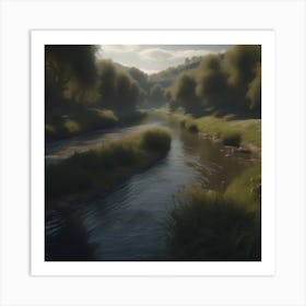 River In The Forest 72 Art Print