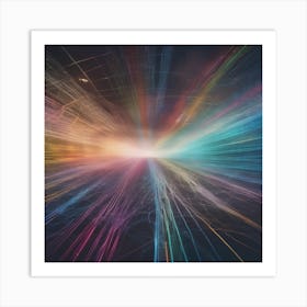 Abstract Light Beams Art Print