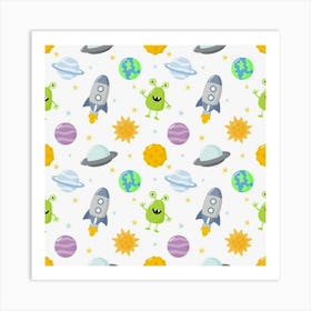 Space Aliens Art Print