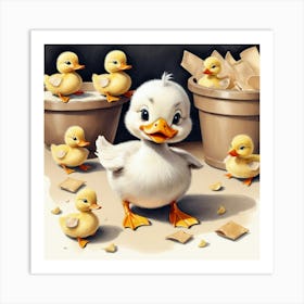 Ducklings 38 Art Print