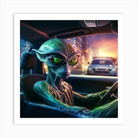 Alien Car 8 1 Art Print