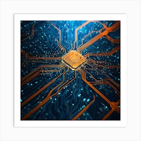 Computer Circuit Board 19 Art Print