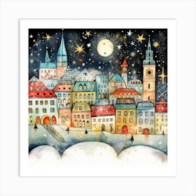 Christmas City 1 Art Print