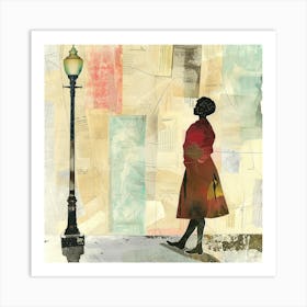 Woman Walking Down The Street 3 Art Print