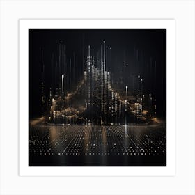 Abstract Digital City Art Print