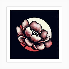 Flower In The Moon Art Print