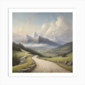 Road To The Mountains Art Print