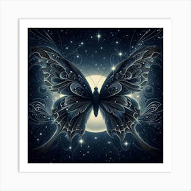 Black Butterfly Art Art Print