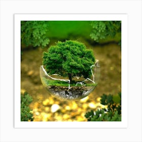 Tree In A Glass Art Print