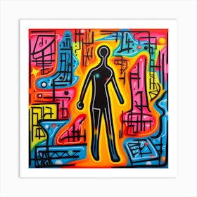 Man In A City Art Print