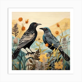 Bird In Nature Cowbird 1 Art Print