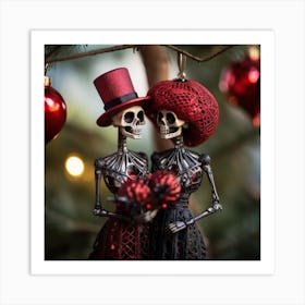 Merry Christmas! Christmas skeleton 2 Art Print