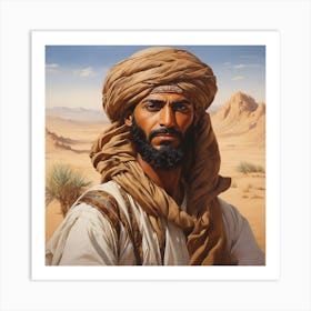 Man In The Desert 2 Art Print