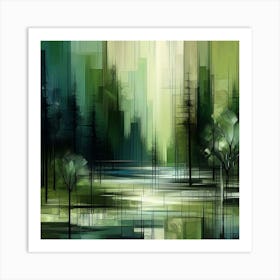 Abstract Landscape Painting 10 Art Print