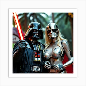 Star Wars Couple Art Print