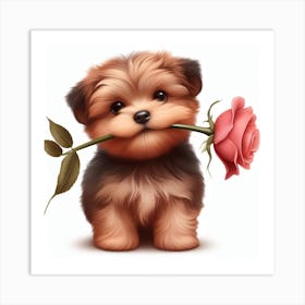 Rose From A Pup Art Print