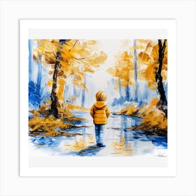 Autumn Walk In The Woods Art Print