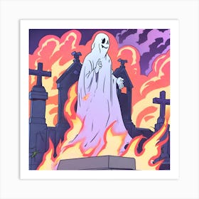 Spooky Ghost Ghost Ghost Ghost Ghost Ghost Ghost Ghost Ghost Art Print