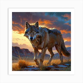 Wolf Painting 3 Art Print