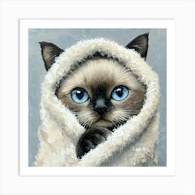 Bathroom Cat 3 Art Print