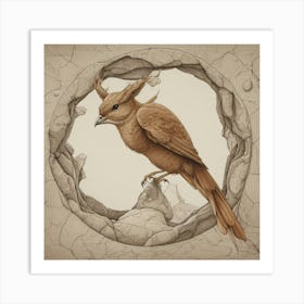 Bird In A Hole 1 Art Print