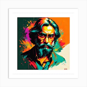 Rabindra Nath Tagore AI image Art Print