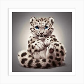 Snow Leopard Cub Art Print