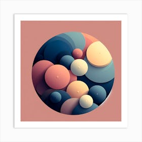 Abstract Circles Art Print