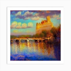 Castle By The River Art Print