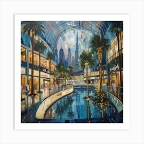 Dubai Mall At Night Art Print