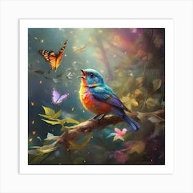 Bird In The Forest Art Print