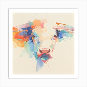 Abstract Cow Painting Art Print