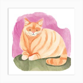 Orange Tabby Cat 3 Art Print