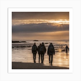 Sunset On The Beach Art Print