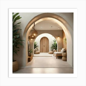 Archway With Plants Art Print