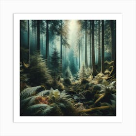 Ferns In The Forest 6 Art Print