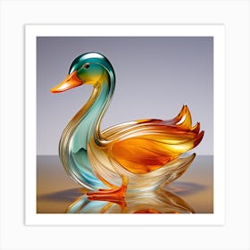 Glass Duck Art Print