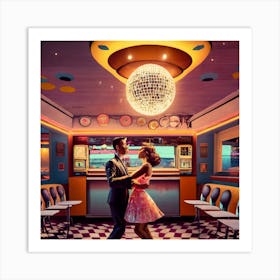 Dance In The Diner Art Print