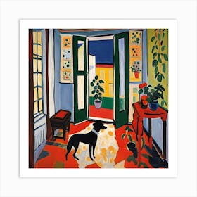 Abstract Dog In A Room Art Print