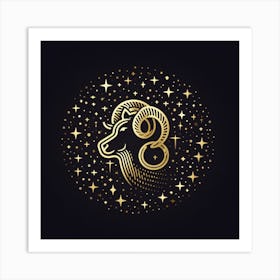 A Zodiac symbol, Capricorn 3 Art Print