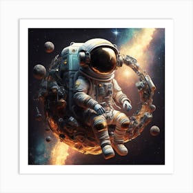 Astronaut In Space 17 Art Print