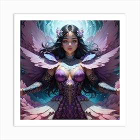 Angelic Woman With Wings Art Print