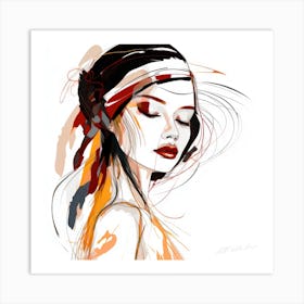 Headband Crown - Fashion Illustration Art Print