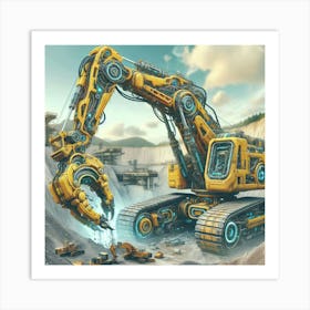 Mining Excavator 2 Art Print