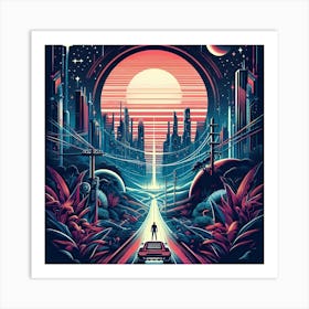 Futuristic City 16 Art Print