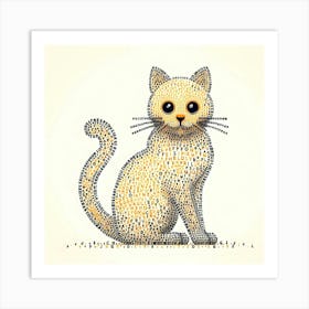 Dotty Cat Art Print