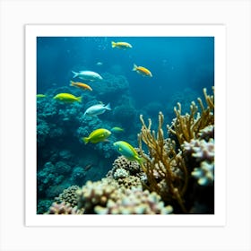 Coral Reef With Fishes5 Art Print