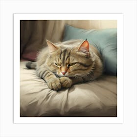 Cat Painting 5 Art Print