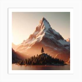 Mountain Landscape - Mountain Stock Videos & Royalty-Free Footage Art Print