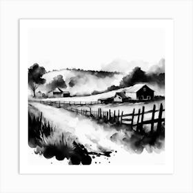 Black And White Painting 1 Art Print